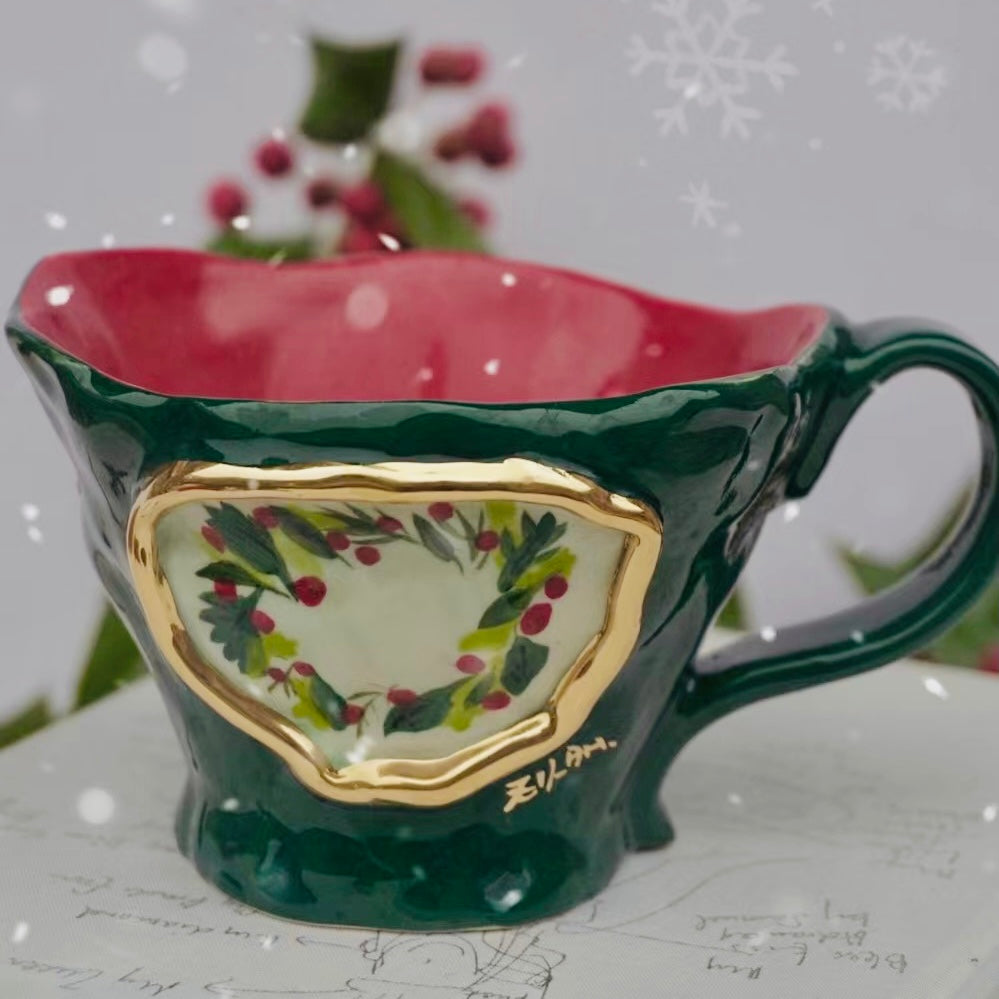 The Painted View Ceramic Cup Wreath Cup