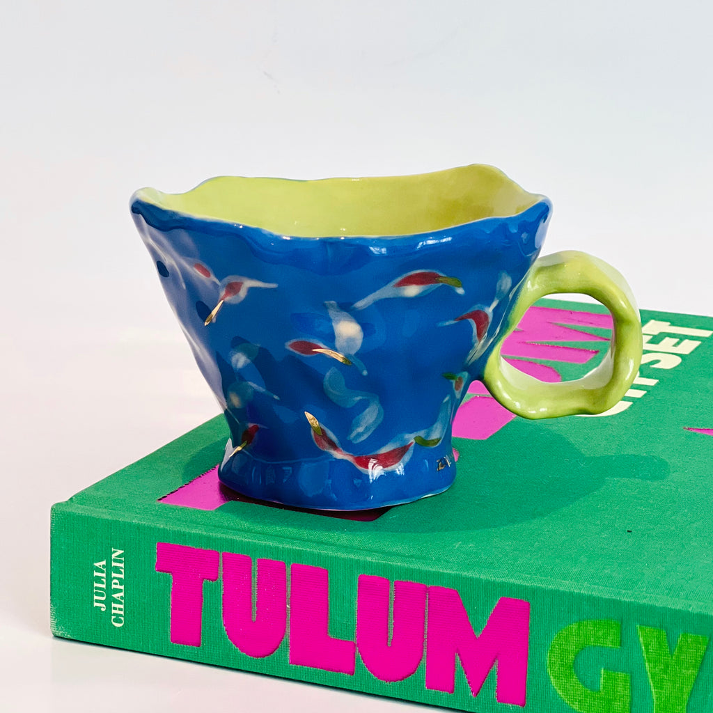 The Painted View Ceramic Cup Koi Fish